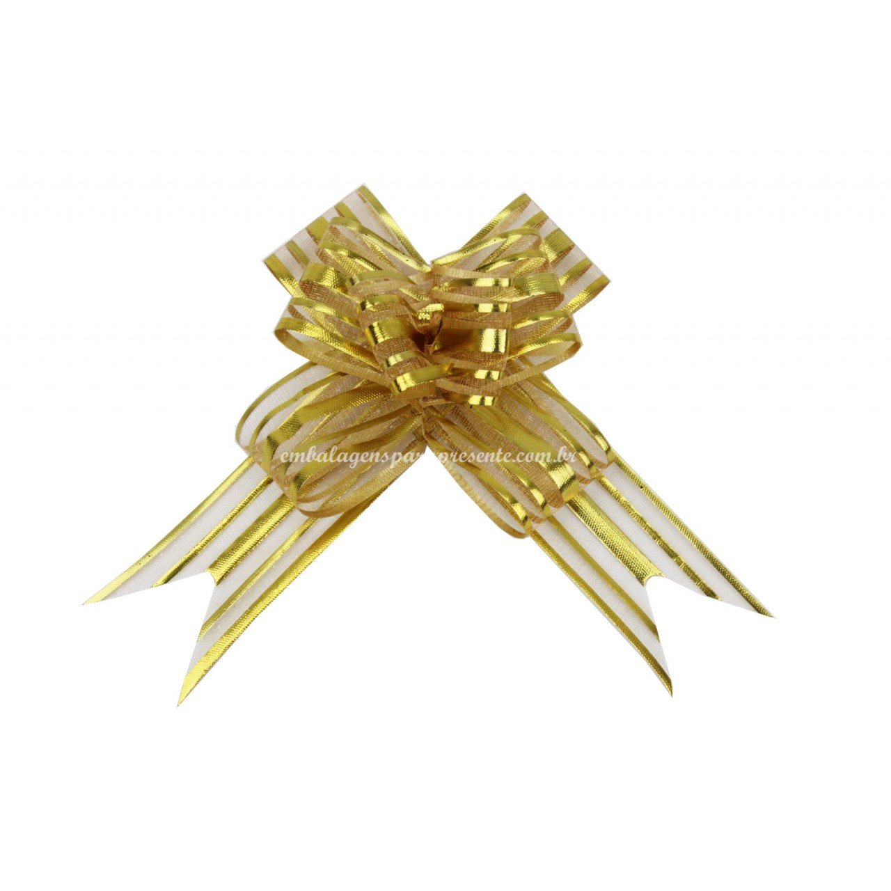 Laço Fácil Organza 18x350mm (PCT C/05 UN) Dourado